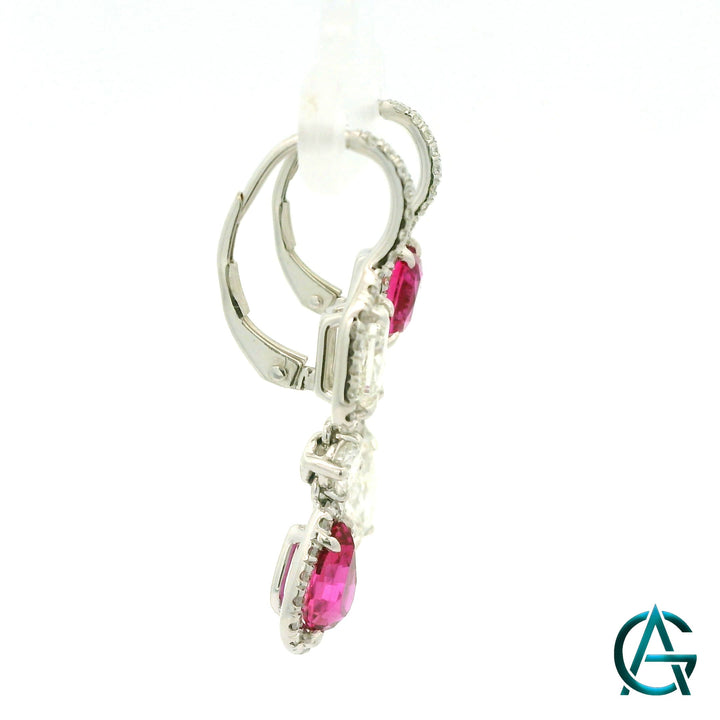 Ruby Diamond Earrings