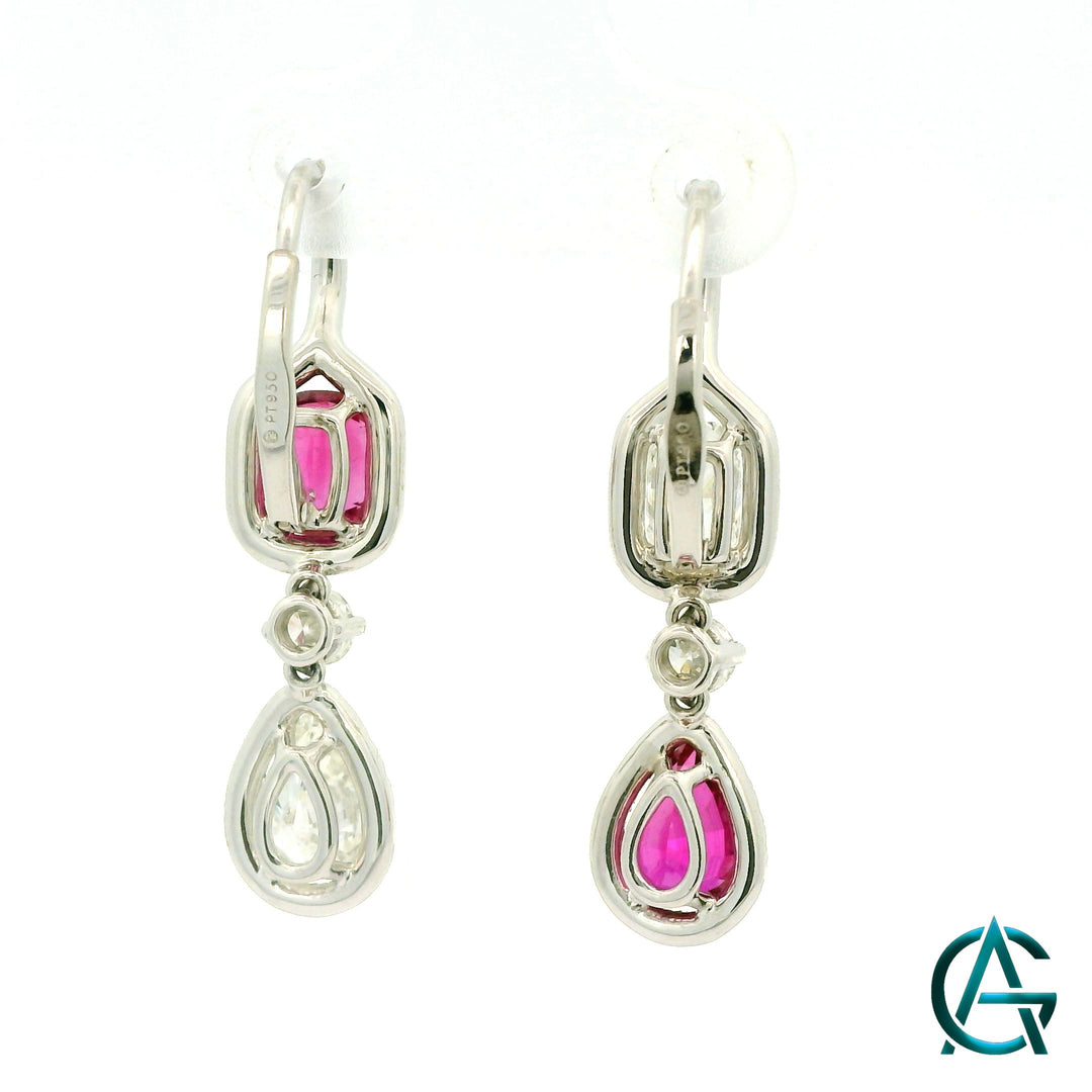Ruby Diamond Earrings