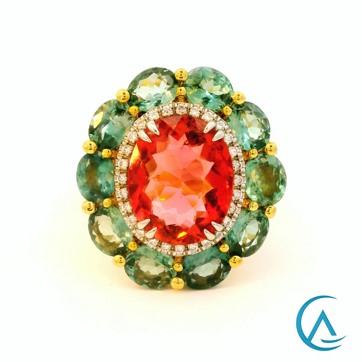 Alexandrite & Tourmaline Ring
