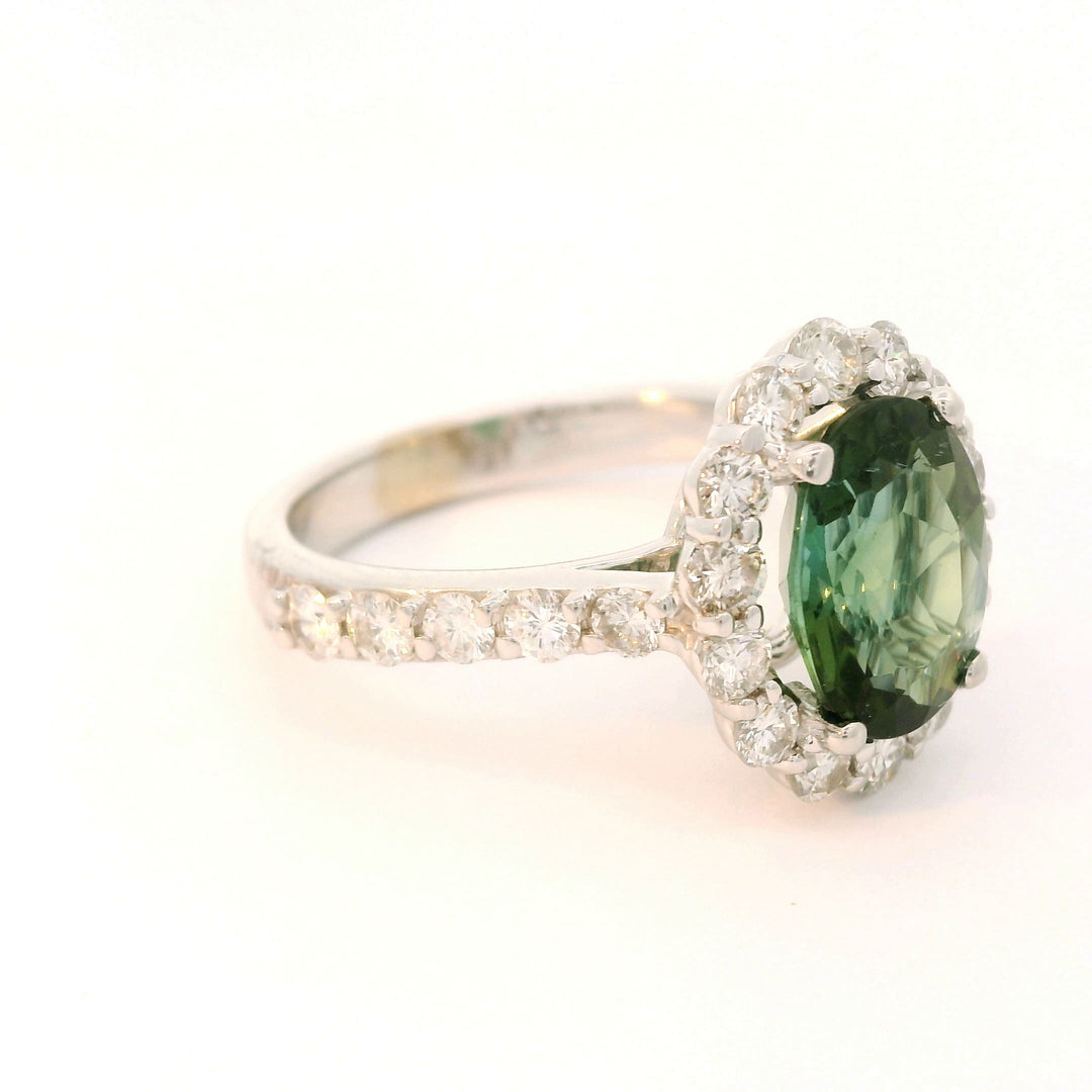 Tourmaline Diamond Ring