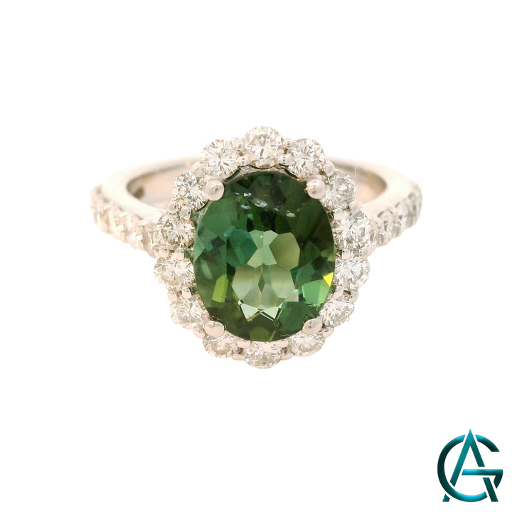 Tourmaline Diamond Ring