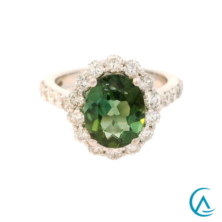 Tourmaline Diamond Ring