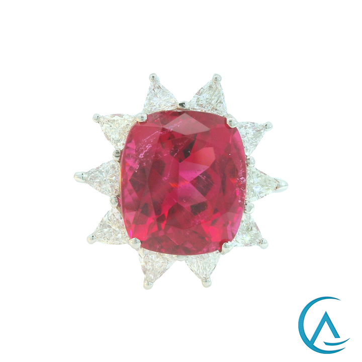 Rubellite Tourmaline Diamond Ring