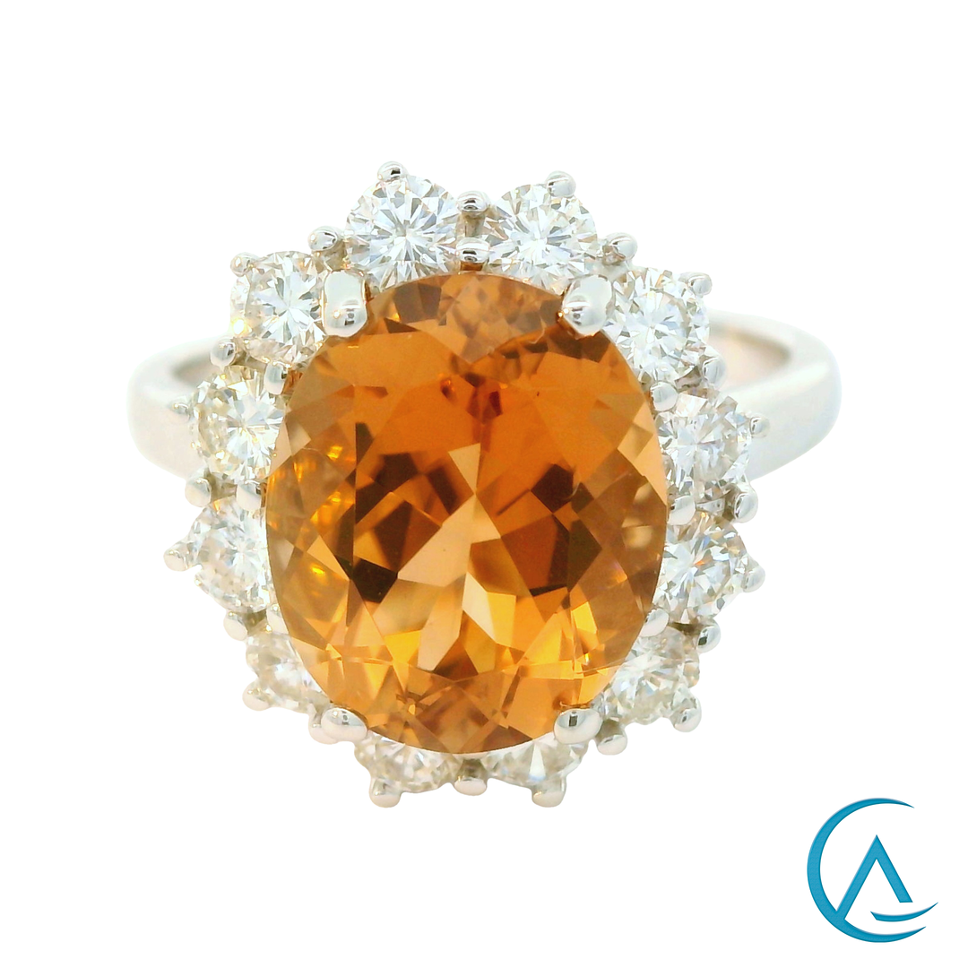 Champaign Tourmaline Diamond Ring