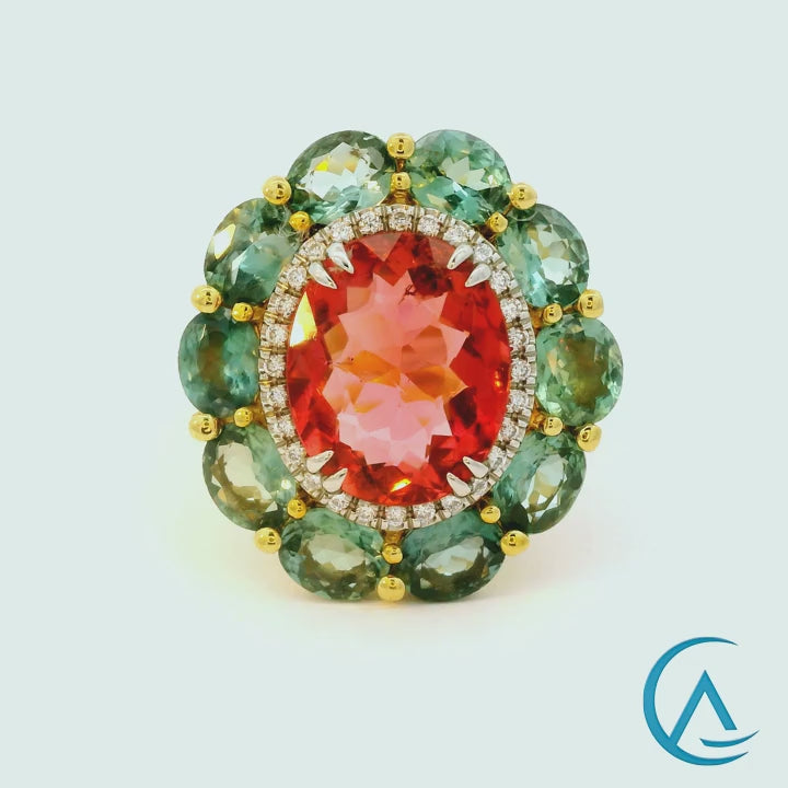 Alexandrite & Tourmaline Ring