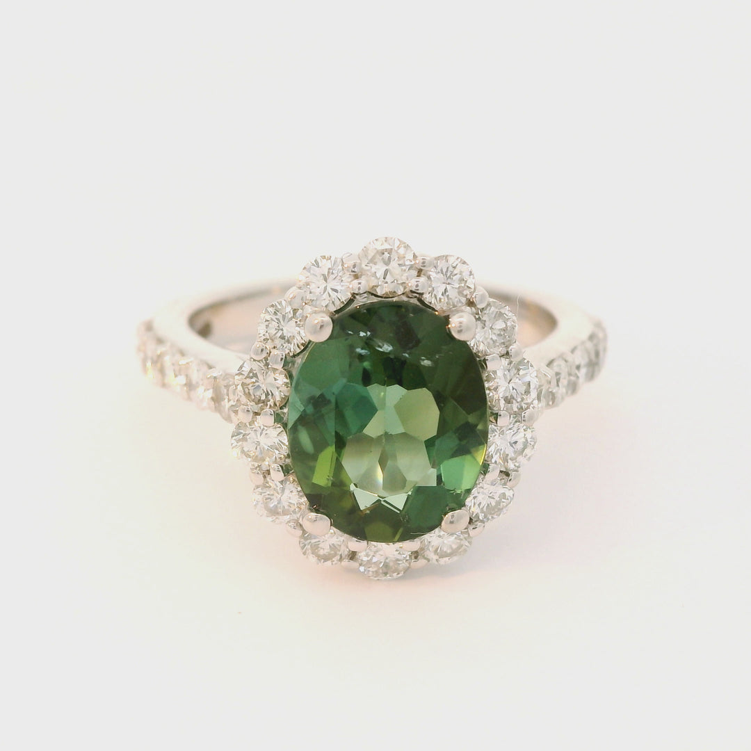 Tourmaline Diamond Ring