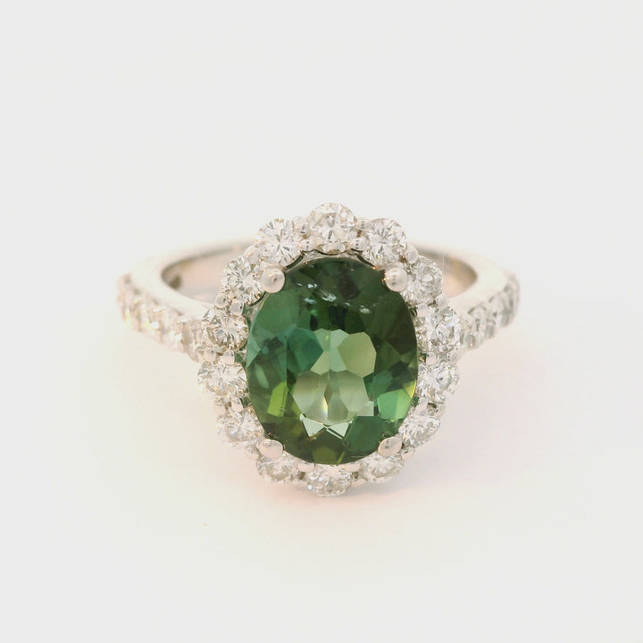 Tourmaline Diamond Ring
