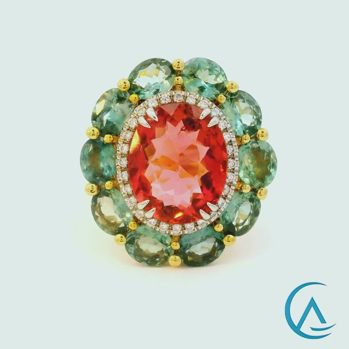 Alexandrite & Tourmaline Ring