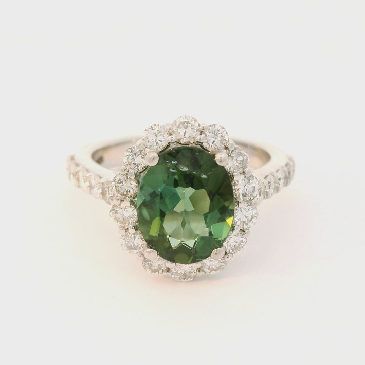 Tourmaline Diamond Ring